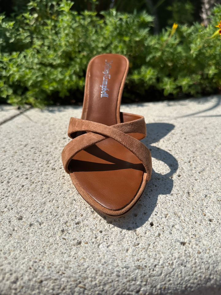 Symone Heel - Tan Suede