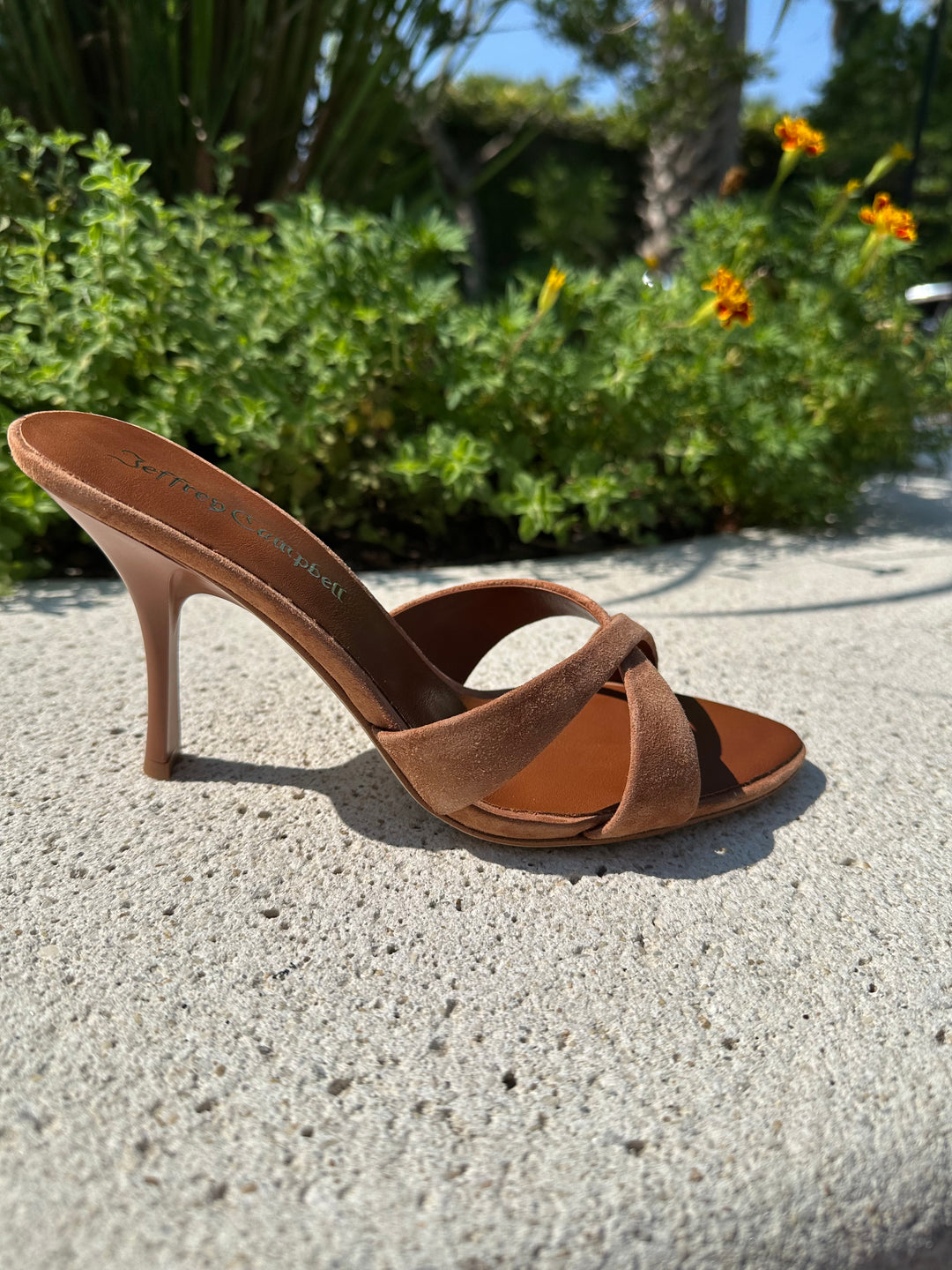 Symone Heel - Tan Suede