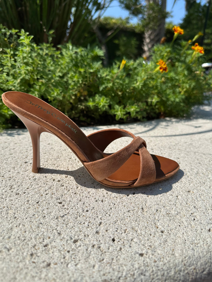 Symone Heel - Tan Suede