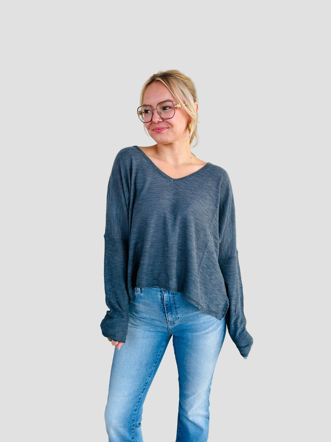 Dolphin Knit Sweater - Basalt