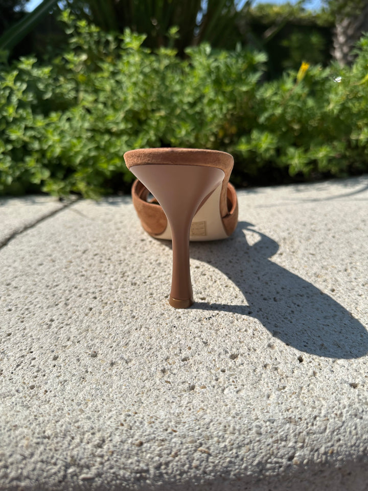 Symone Heel - Tan Suede