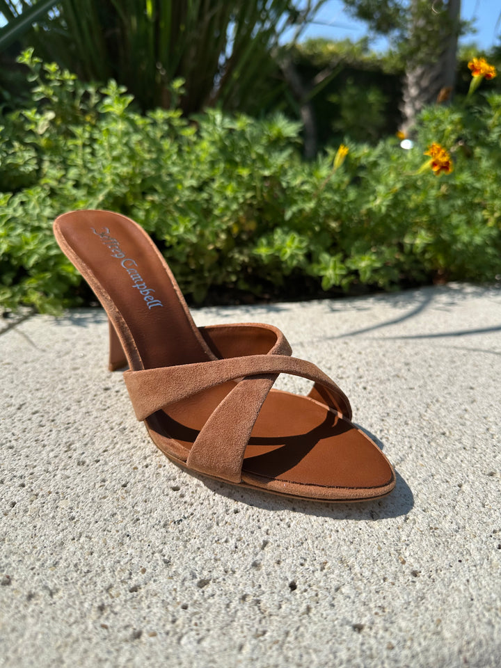 Symone Heel - Tan Suede
