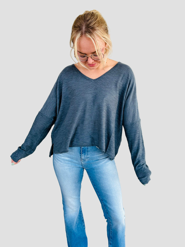 Dolphin Knit Sweater - Basalt