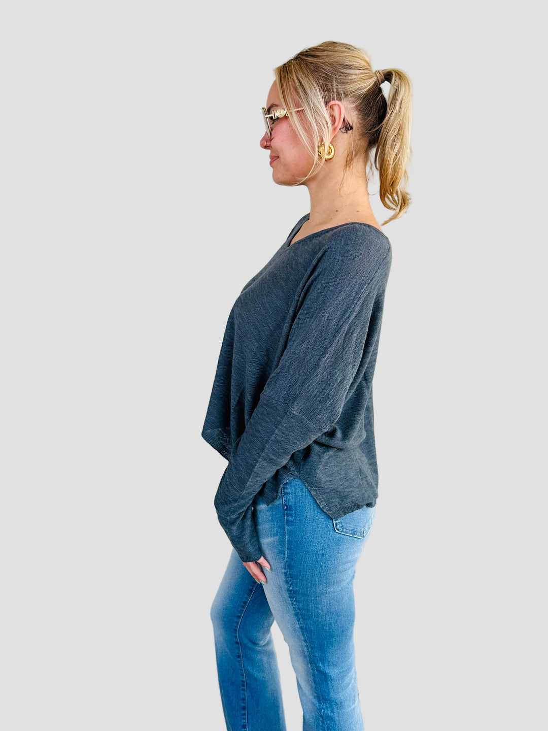 Dolphin Knit Sweater - Basalt