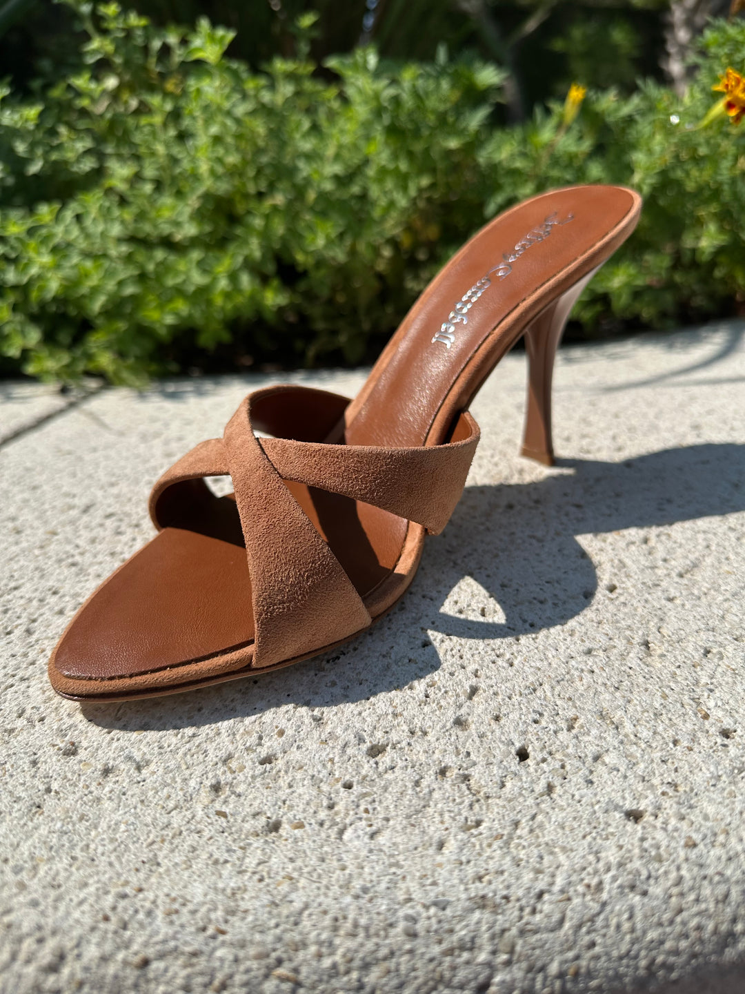 Symone Heel - Tan Suede