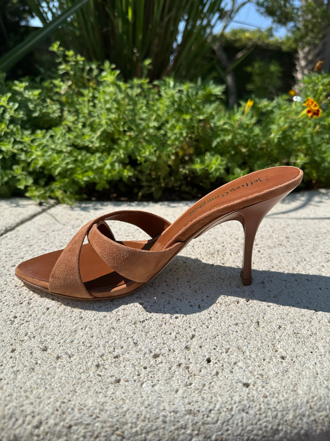 Symone Heel - Tan Suede