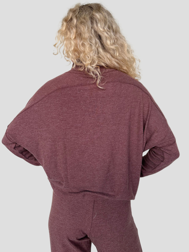 Frida Mock Neck Top - Espresso