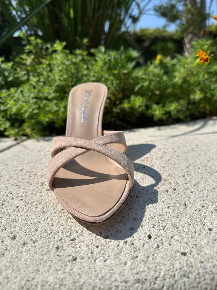 Symone Heel - Beige Suede