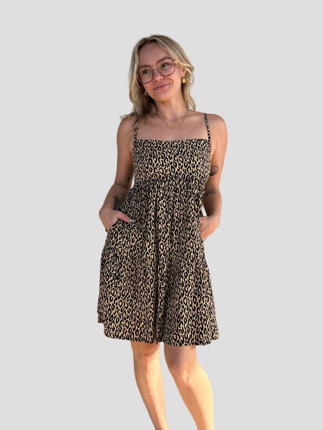 Oceanna Mini Dress - Fierce Camel