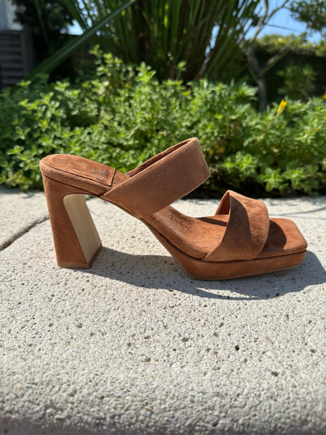 Danity Heel - Tan Suede