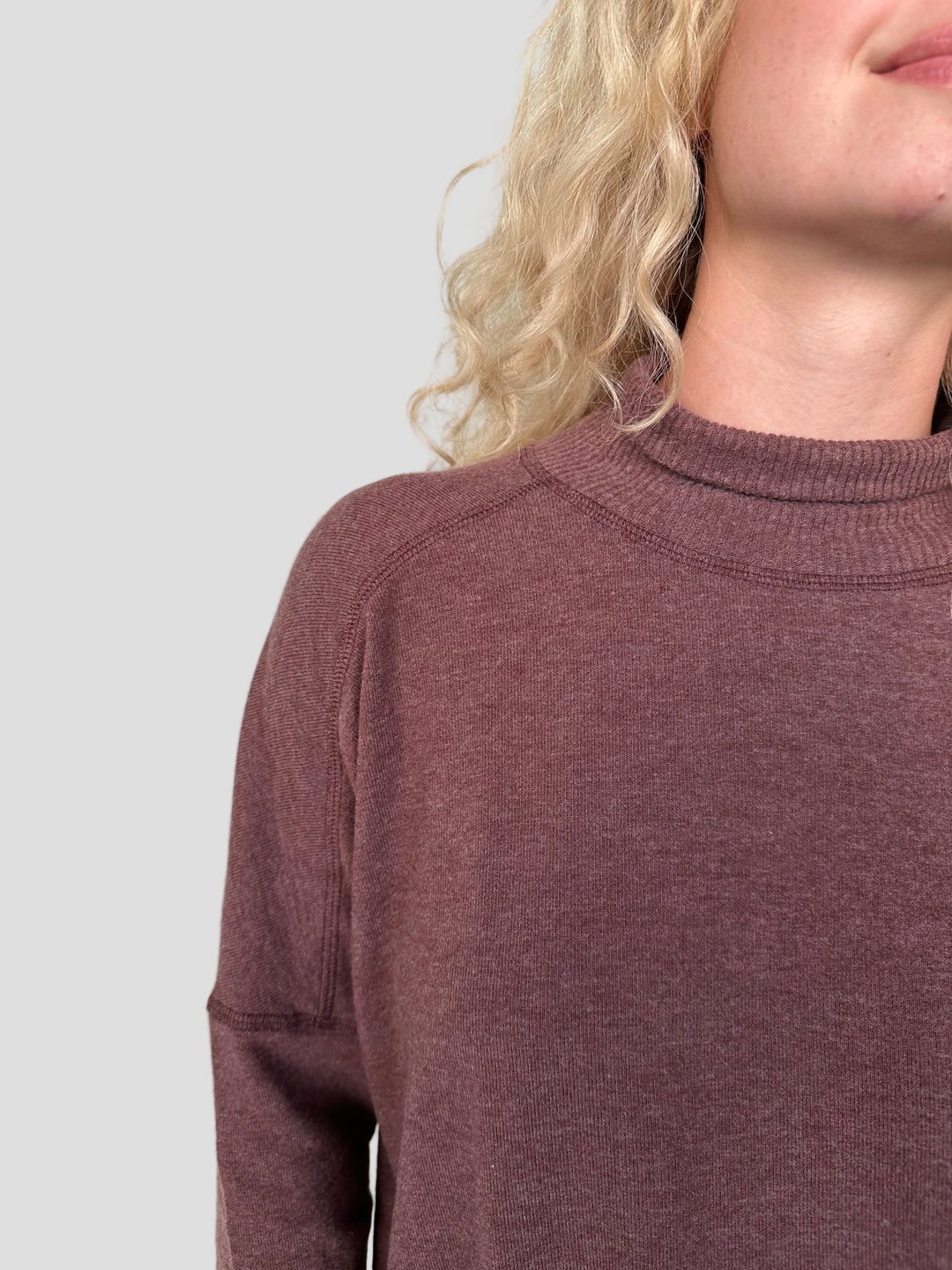 Frida Mock Neck Top - Espresso