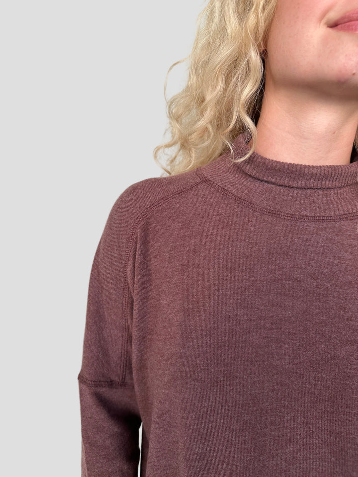 Frida Mock Neck Top - Espresso