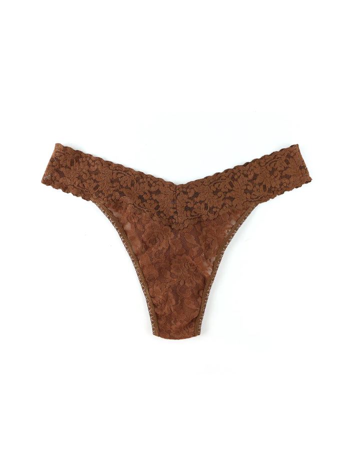 Signature Lace Original Rise Thong - Pretty in Peach