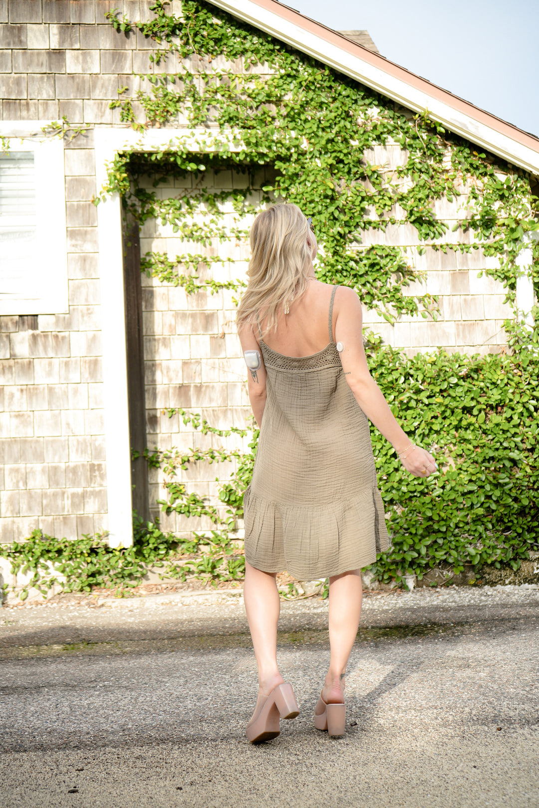 Olive Emree Gauze Mini Dress