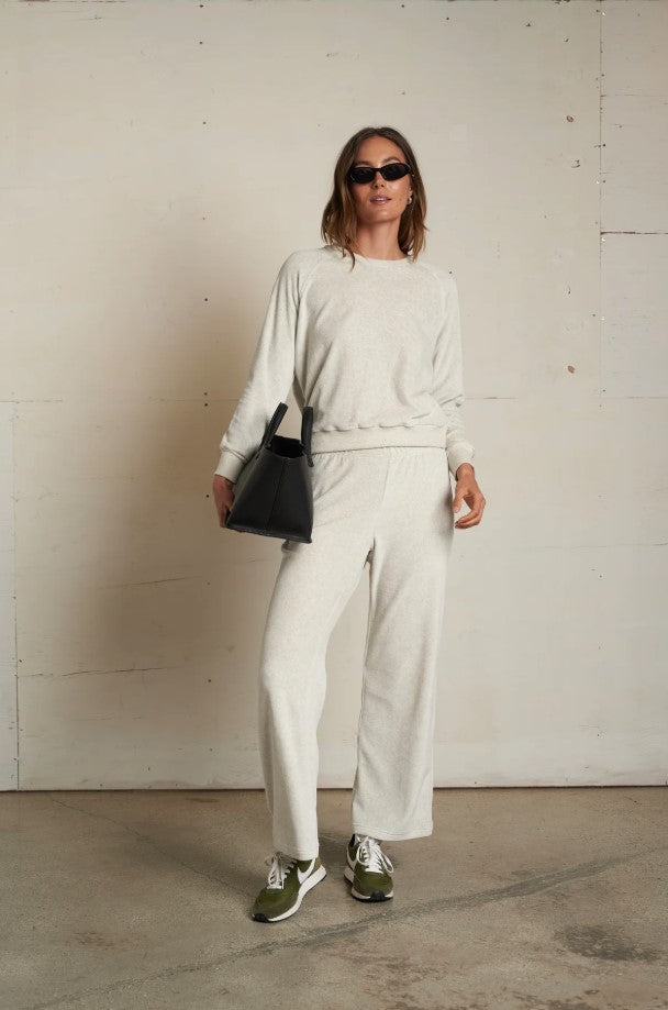 Alex Velour Pant - Oatmeal