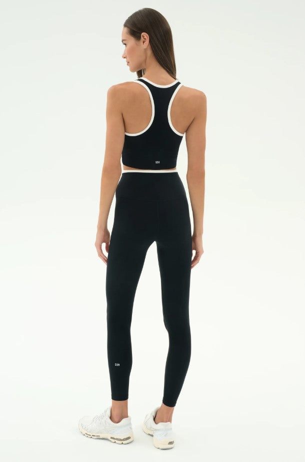 Dual High Waist Airweight 7/8th Legging - Black/White