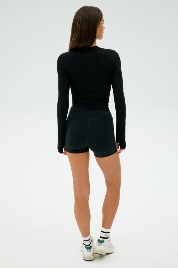 Ella High Waist Airweight 3.5" Short - Black/Arugula