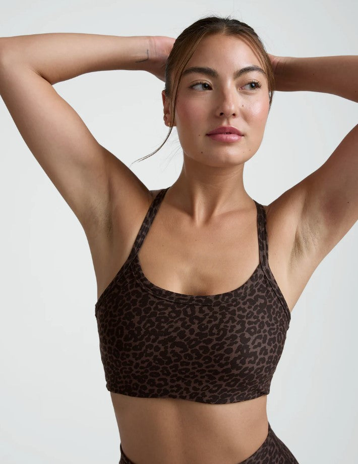 Softmark Slim Racerback Bra - Espresso Leopard