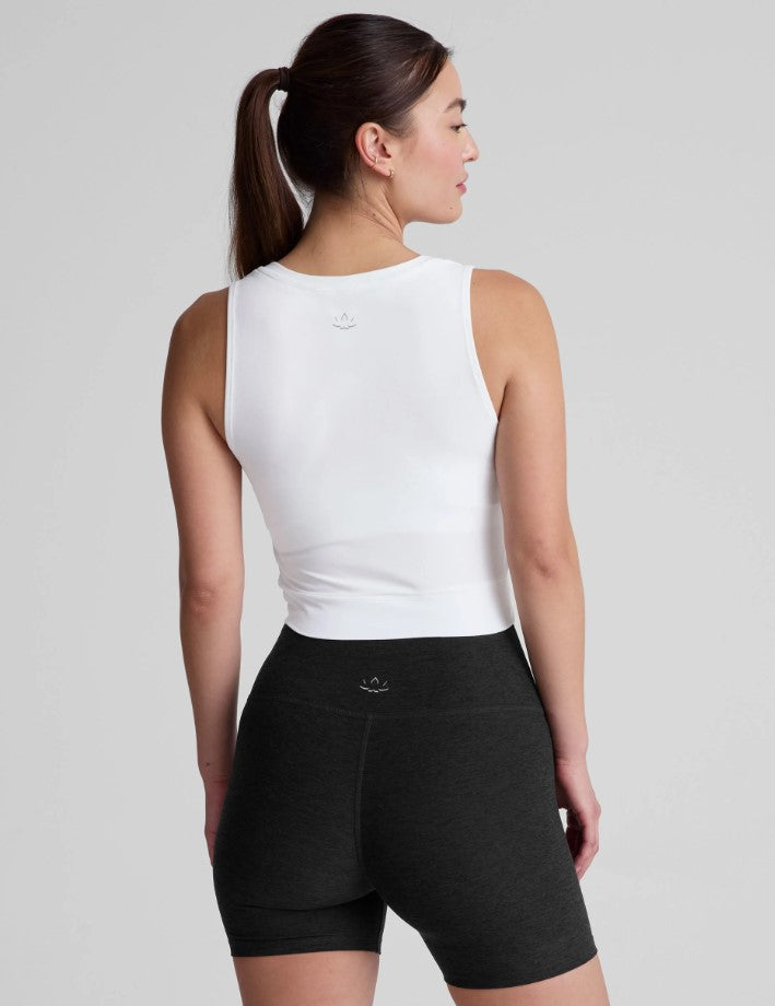 Cloud White Featherweight Center Stage Crop Tank