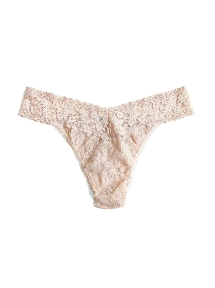 Signature Lace Original Rise Thong - Pretty in Peach