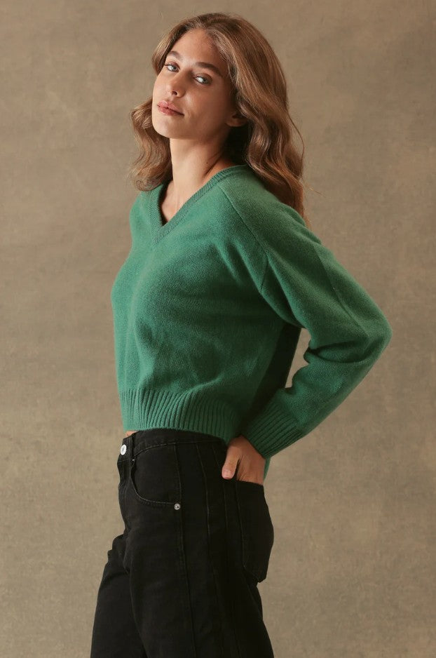 Crystal Cashmere Sweater - Jade