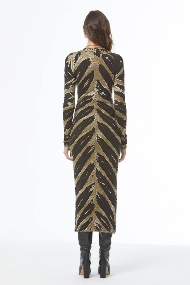 Dax Midi Dress - Black Savannah Wash