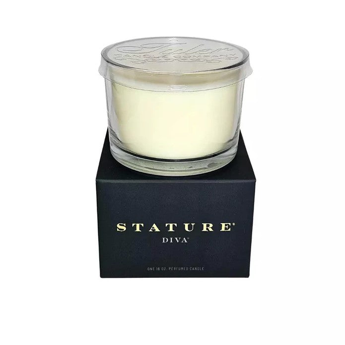 Stature Clear Glass Candle - Diva
