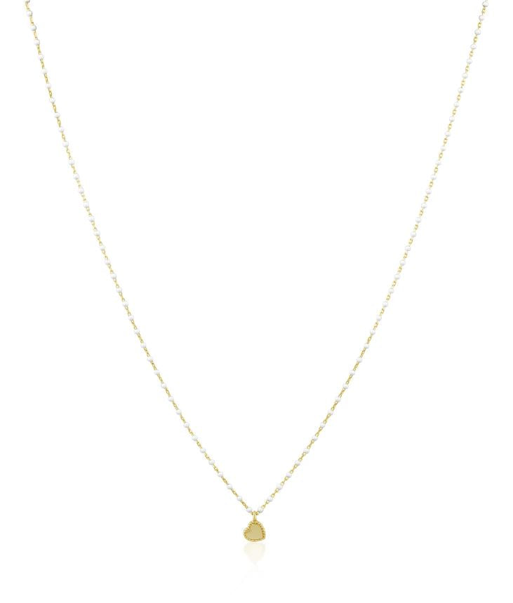Elsa Mini Heart Necklace White