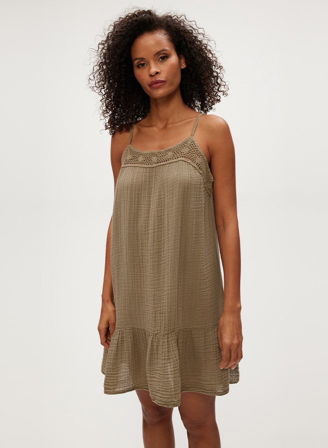 Olive Emree Gauze Mini Dress