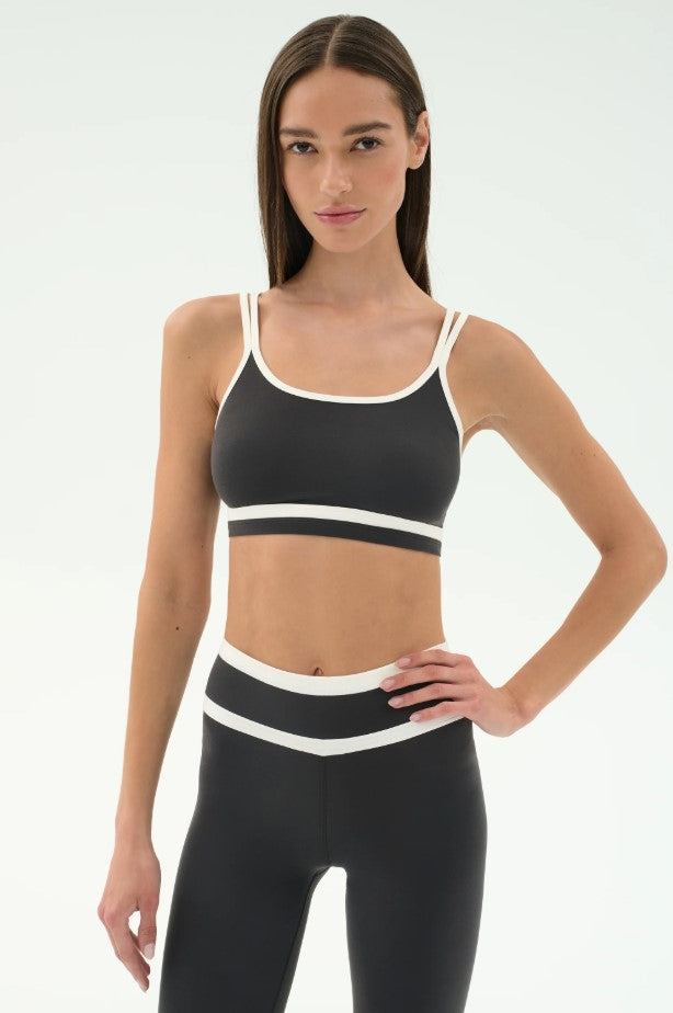 Eva Rigor Double Strap Bra - Graphite/White