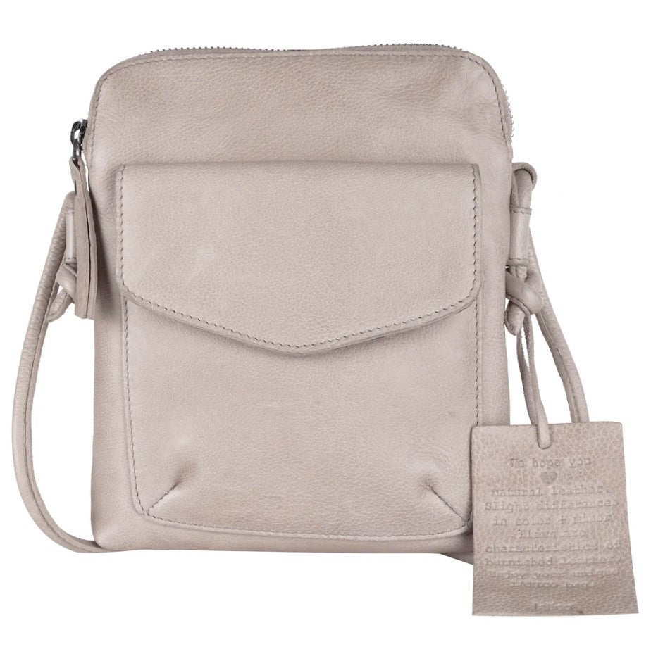 Ezra Leather Crossbody - Oat