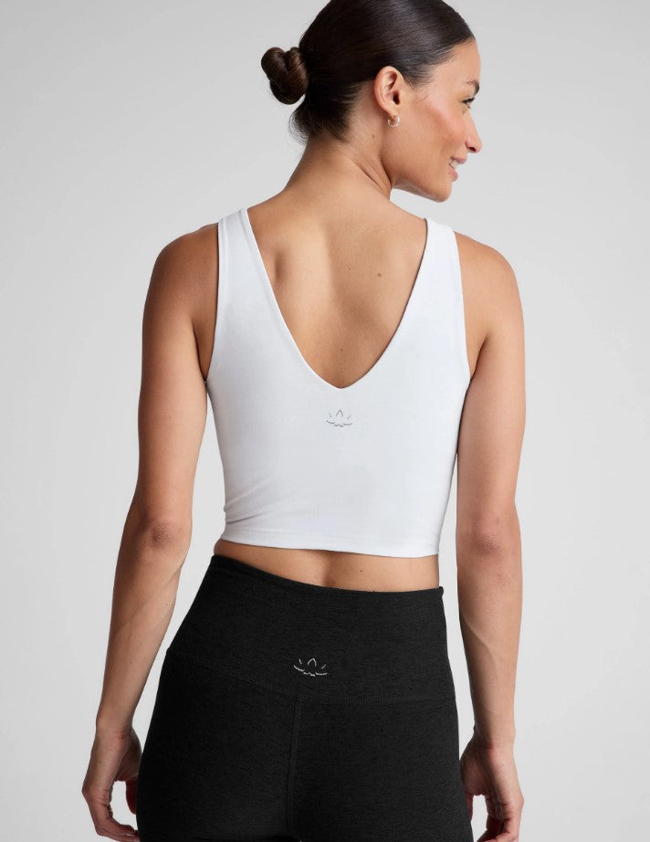 Cloud White Spacedye Good Day Cropped Tank