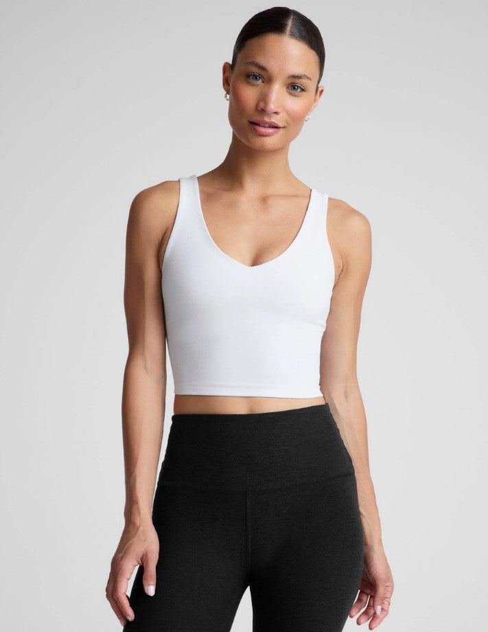 Cloud White Spacedye Good Day Cropped Tank