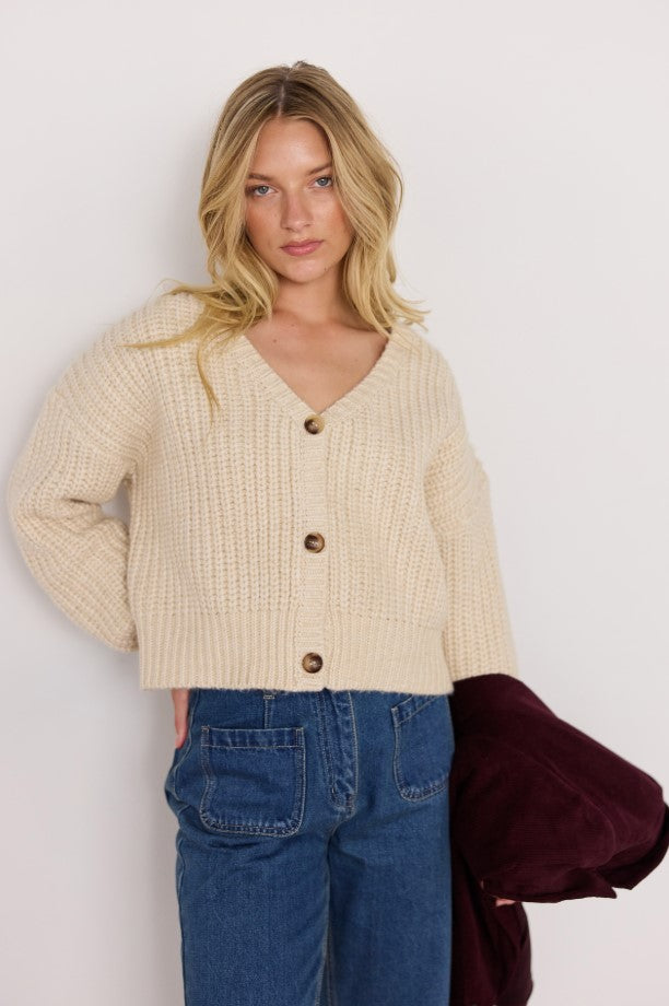 Harriet Chunky Cardi - Neutral