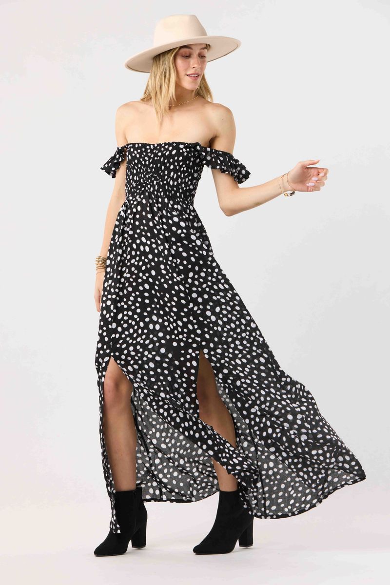 Hollie Maxi Dress - Pebbles Black