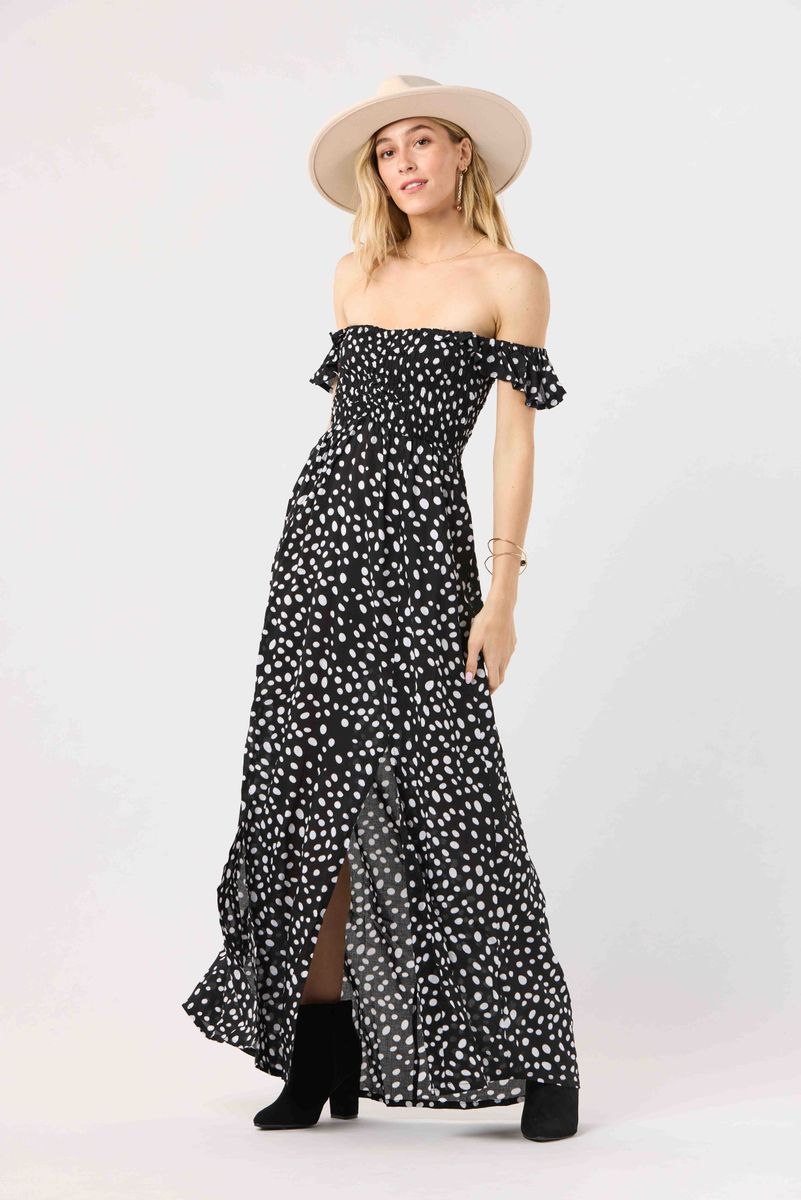 Hollie Maxi Dress - Pebbles Black