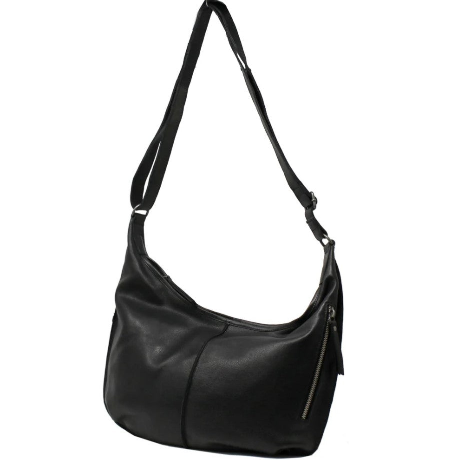 Jackson Leather Crossbody - Black