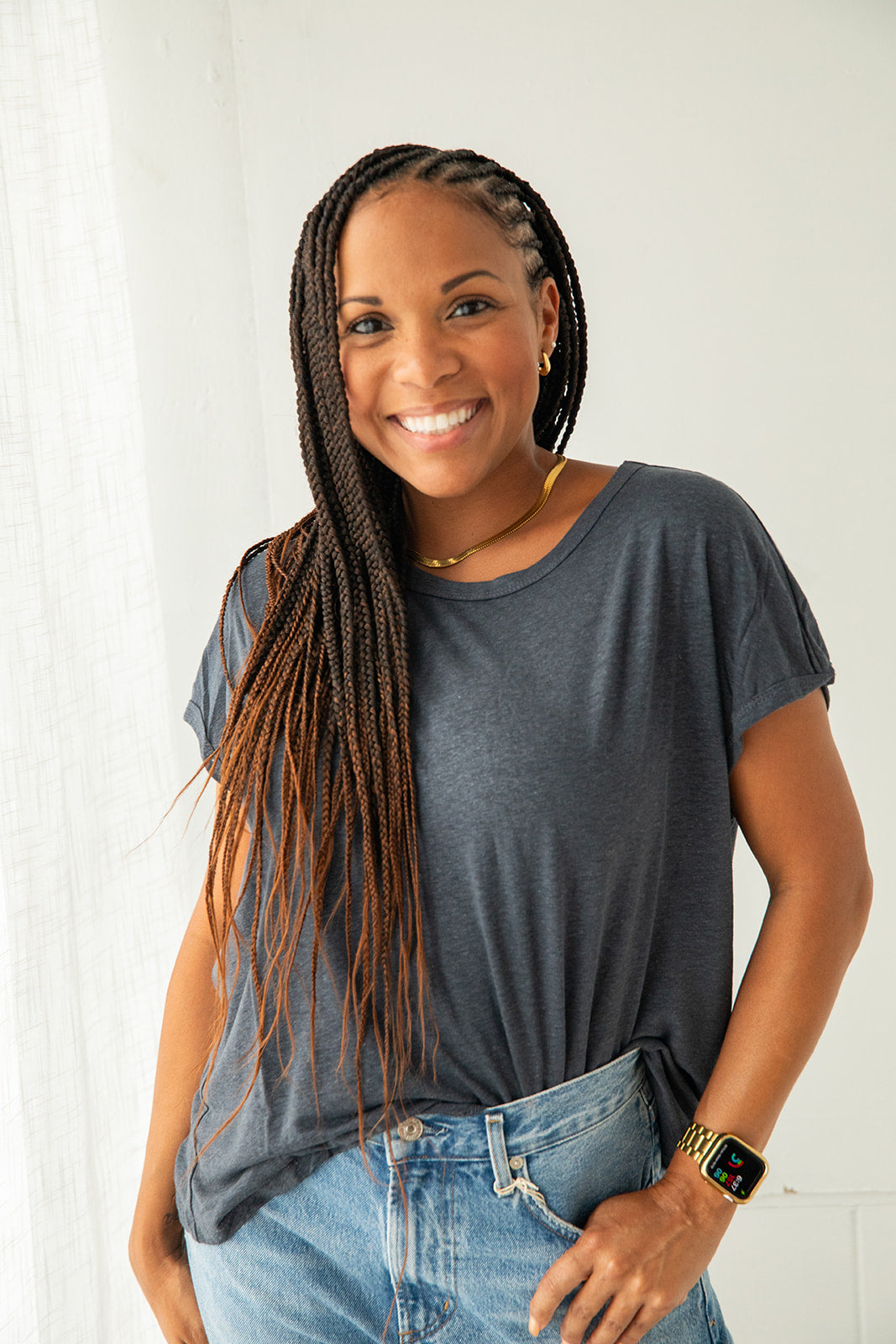 Slub Oversized Tee - Black