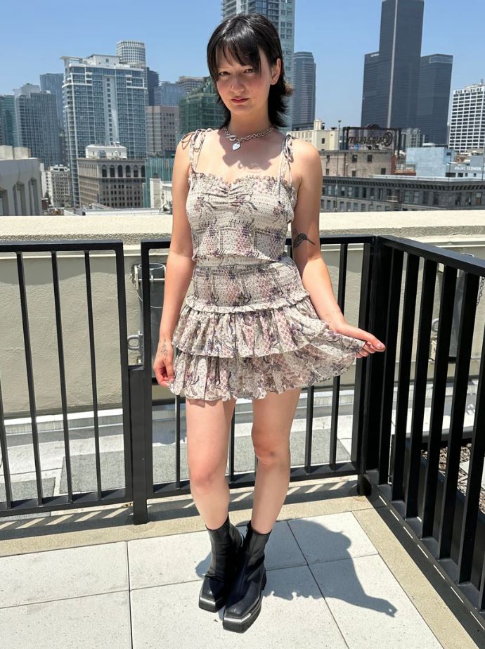Aime Skirt - Stone Combo