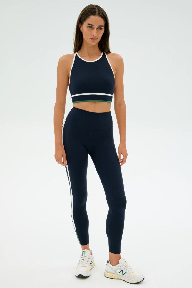 Layla Airweight High Waist 7/8th Legging - Indigo/White