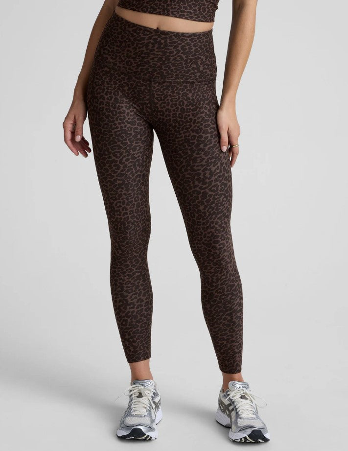 Softmark High Waisted Midi Legging - Espresso Leopard