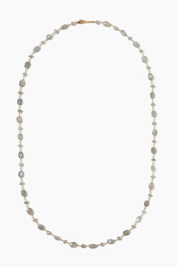 Lola Necklace - Grey Moonstone