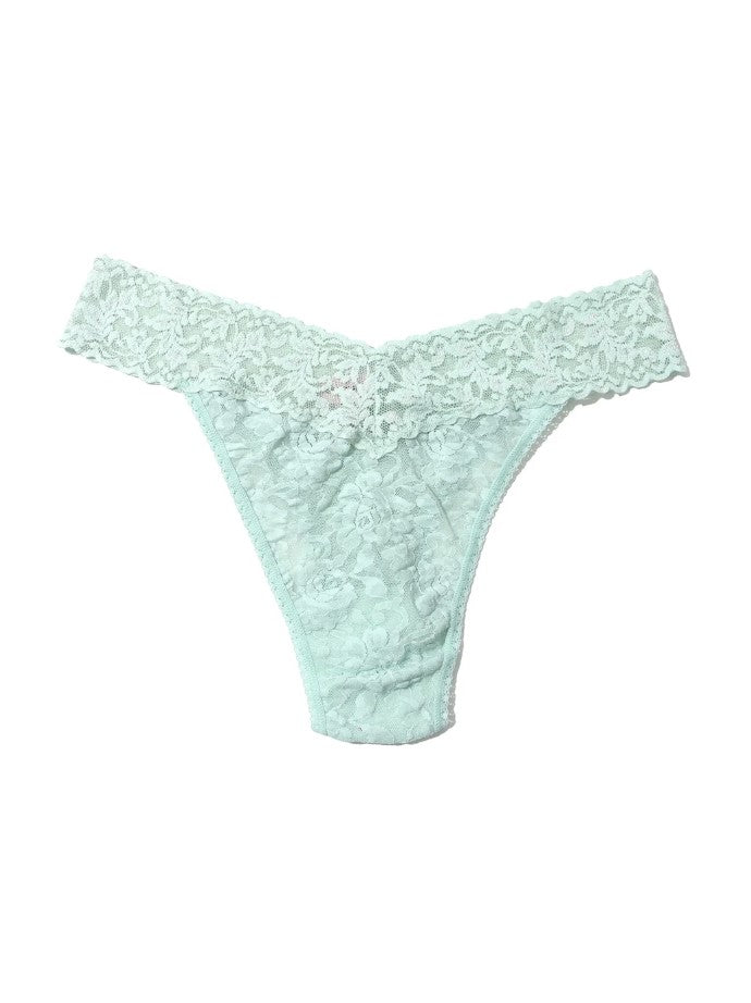 Signature Lace Original Rise Thong - Low Tide