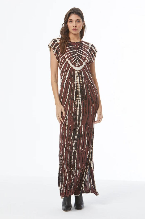 Mackenzie Muscle Tee Dress - Sepia Nexus Wash