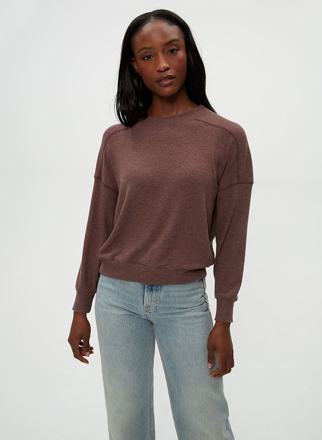 Marty Crew Neck Pullover - Espresso