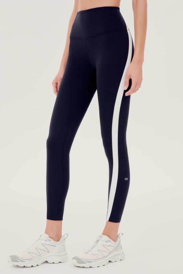 Miles High Waist Rigor 7/8 Legging - Black/White