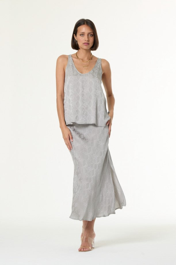 Nari Jacquard Tank - Silver