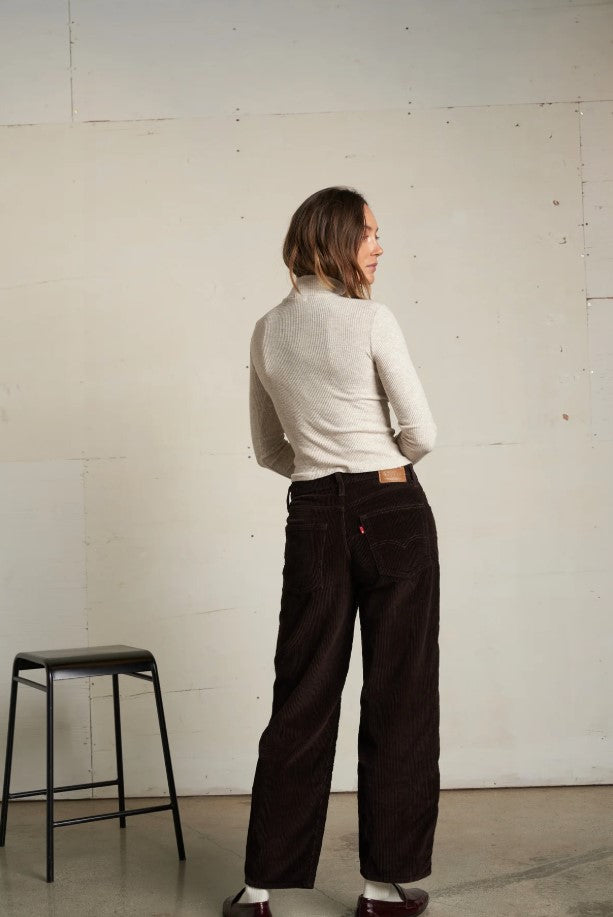 Noelle Rib Turtleneck Sweater - Oatmeal