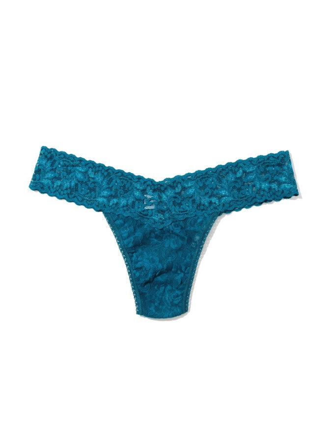 Signature Lace Low Rise Thong - North Pole