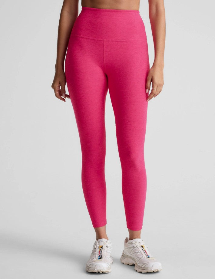 Spacedye High Waist Midi Legging - Vivid Pink Heather